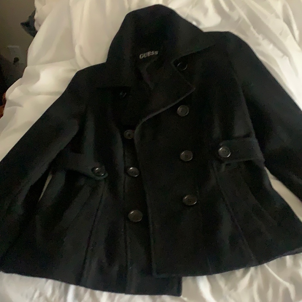 Vintage guess pea coat ladies L